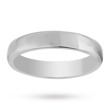 5mm flat comfort fit gents court ring in platinum