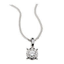 Brilliant Cut 0.19ct Solitaire Style Pendant