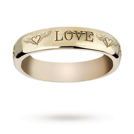 7mm 'Love Rocks' gents wedding ring set in 18 carat yellow gold